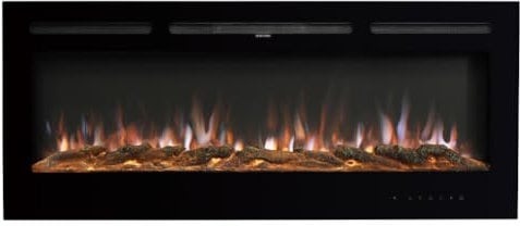 Warmiehomy Electric Fire 40inch/102cm Media Wall Fireplace Wall Mounted/Recessed Electric Fireplace with 9 Colors LED Flame Effect, Remote Control & Overheat Protection