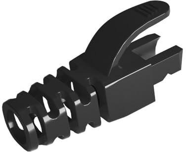 VIVOCH 50 Pcs Cat5 Cat5E Cat6 Strain Relief Boot, RJ45 Plug Connector Cover Modular Network Plug Connector Cap Cable Connector Boots, Black