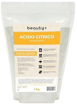 Beauty Plus, Acido Citrico Naturale in Polvere, Prodotto Biologico, Ideato per uso Domestico, Ammorbidente Ecosostenibile, Made In Italy, 1 Kg