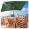ISOISL Parasol rectangulaire 210 x 140 cm / 300 × 200 cm - Avec éclairage LED - Rectangulaire - Inclinable - Grand parapluie pour balcon, terrasse, jardin, Parapluie inclinable, vert, 200x300CM