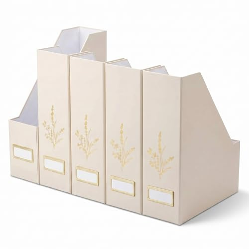 AmazingSpark Zeitschriftensammler-Set, vertikaler Schreibtisch-Organizer aus Karton, Organizer für Büro, Zuhause, Klassenzimmer, organisieren Sie Ihre Dateien, Zeitschriften, Papiere, Bücher oder