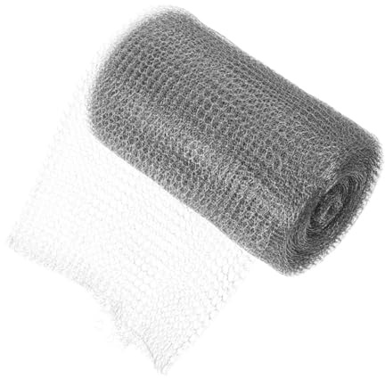 JEWEDECO Stainless Steel Wire Mesh Roll Silver Wire Screen Filler with Versatile Guard Function Easy to Shape Metal Mesh Screen for Sealing Holes for Outdoor Fixtures and Gardens