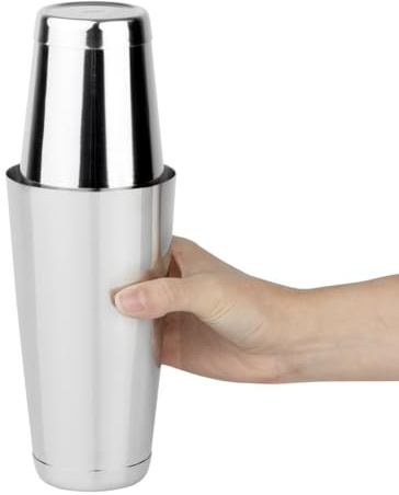 Olympia Tin On Tin Cocktail Shaker Stainless Steel, 18oz/30oz | Two-piece build fits together securely to mix large batches of drinks efficiently in busy bars.