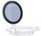Round Porthole Window, 10in Push Out Deck Hatch Boat Square Opening Portlight Replacement for Marine Yacht RV White
