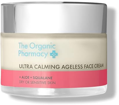 The Organic Pharmacy Ultra Calming Ageless Face Cream 50ml, Hydrates, Soothes, Anti Ageing, With Aloe Vera And Squalane, Clinically Proven To Boost Hydration, Reduce Fine Lines, Improve Texture