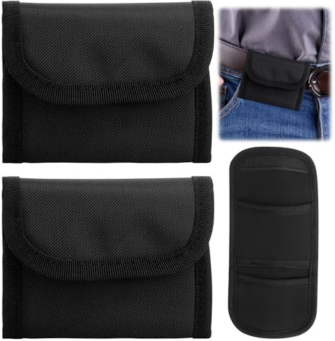 XRVRILE Gürtel Handschuhtasche 2 Stück, Handschuhhalter für Latex Handschuh Einweg, 10.8 cm x 9 cm Mini Gürteltasche, Doppelte Glove Bag (Schwarz)
