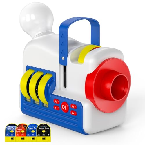 YEQOO Projecteur d'histoire pour enfants, machine de rêve éducative avec 32 histoires et 4 cartouches scientifiques, livres audio pour tout-petits, veilleuse et bruit blanc, joueur d'histoire au