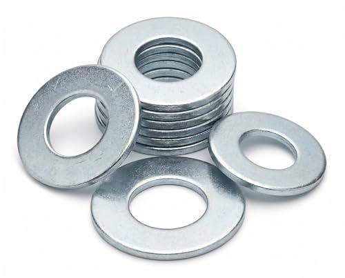 Schössmetall Unterlegscheiben DIN 125, Stahl verzinkt, 6 mm, 500 Stück | Ideal als Beilagscheibe für Schrauben und Muttern - Form A ohne Fase aus verzinktem Stahl nach DIN 125 und ISO 7089.