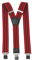 Fabio Farini Herren Hosenträger 4 cm Breite, elastisch & verstellbar mit 3 extra starken Metallclips in Y-Form Rot Signalrot Karminrot Verkehrsrot mit Schwarzen Streifen