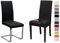 BEAUTEX Lot de 2 Housses de Chaise en Jersey (Couleur sélectionnable), Housse élastique uni Stretch en Coton, bi-élastique, Noir