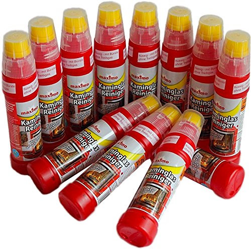 Kaminscheibenreiniger Maximo | Power Activ-Gel gegen hartnäckigste Verschmutzungen wie Ruß und Eingebranntes | Hochergiebig mit integrierter Bürste (12)