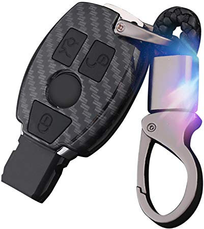 WinPower Autoschlüssel Gehäuse Schlüsselbund Schutzhülle Organizer Schlüsselbox Schlüsselhülle Überzugshülle Cover Clip Anhänger 3 Tasten für Mercedes-Benz A/B/C/E/S/CLK/ML/CLS / W164