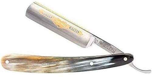DOVO Rasiermesser 4 Prima Silver Steel - Carbonstahl Rasiermesser - 5/8 Zoll - Rundkopf - ganzer Hohlschliff - DOVO Solingen Barbiermesser