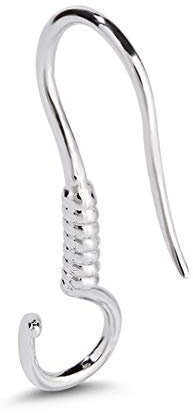 Gnoce 925 Sterling Silber 1Pcs Angelhaken Ohrring Dangle Ohrring SilberTropfen Ohrringe Mode Ohrringe Schmuck Geschenk für Frauen (ohne Anhänger)