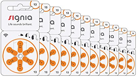 Signia 13 Nummer Hörgeräte Batterien 10 Pack (60 Stück)