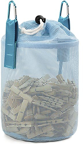 MinYee Borsa a rete per mollette da bucato all'aperto, molteplici metodi di sospensione con chiusura a coulisse, ventilazione e resistenza all'umidità, organizer per mollette di grande capacità