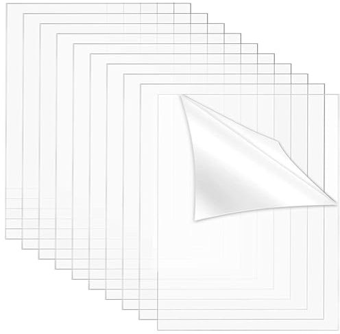 SUQ 10PCS Klare Acrylplatten, 2mm Dicke 15 * 15cm Transparente Organisches Glas Quadratische Platten mit Schutzfolie, Acrylplatten Acrylglas für das Ersatzglas von Fotorahmen, Projektausstellung