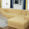 BOLUXIU Sofabezug, Eck Stretch-Sofabezug Stretch Sofabezug für 1/2/3/4 Sitzer（L-förmiges Ecksofa erfordert Zwei） (3 Sitzer：190-230cm, cremefarben)