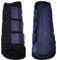 QHP Gamaschen Orlando Kunstleder Airflow-Neoprenfutter Klettverschlüsse (XL, Navy)