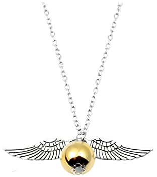 GAUEIOUR Snitch Necklace-Mysterious Magic Necklace,Sterling Silver Material, Silver Wings Necklace, Simple and Fashionable,Stylishly Designed Collarbone Snitch Necklace