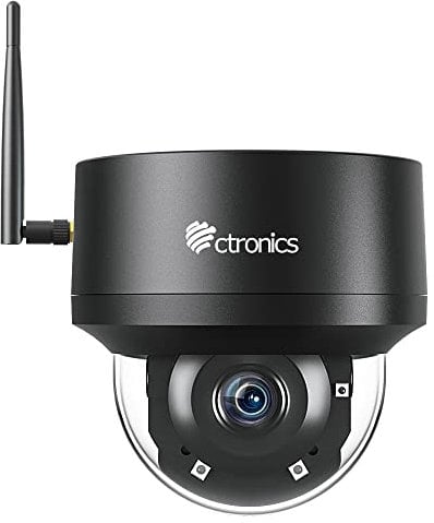 Ctronics 5MP PTZ Überwachungskamera Aussen mit 2,4GHz/5GHz Dualband WiFi, WLAN Dome IP Kamera Outdoor mit Menschliche Erkennung, Automatische Verfolgung, 355°/90° Schwenkbar, 32 GB TF-Karte Enthalten