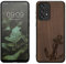 kwmobile Hülle kompatibel mit Samsung Galaxy A33 5G Hülle - Holz Case - Handy Cover - TPU Handyhülle in Dunkelbraun Anker Vintage
