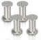 Joparri 4er Set Möbelfüße Höhe 100mm, Aluminium Möbelbeine Belastbar bis 250 Kg, Runde Tischfuß Sofafüße, Sockelfuß für Möbel