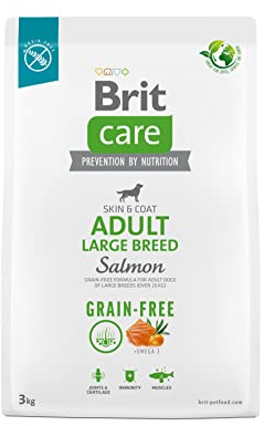 Brit Dry Food for Adult Dogs Large Breeds Care Grain-Free Adult, Lachs, 3 kg
