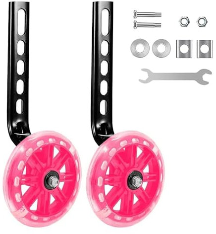 Stützräder,Stützräder Kinderfahrrad,Universal Stützräder,Blinkendes Stützrad Kinder,Stützräder für Kinderfahrrad Bike,Hilfsräder für Kinder,Kinder Stützräder,Fahrrad Stützräder,1 Paar