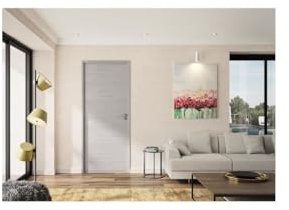 OPTIMUM Bloc Porte ajustable décor chene gris clair BILBAO - 204 x 83 cm Gauche