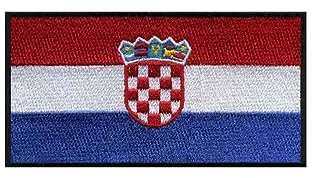 Uijokdef 1 x Aufnäher mit Kroatien-Flagge, zum Aufbügeln oder Aufnähen, bestickt, taktisch, Militär, National, Kroatien