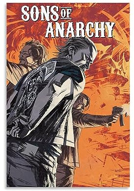 ELedvb Sons of Anarchy Comic Jax Teller-Leinwandposter dekoratives Gemälde, Leinwand-Wandposter und Kunstdruck, modernes Familienschlafzimmer-Dekor-Poster, 20 x 30 cm