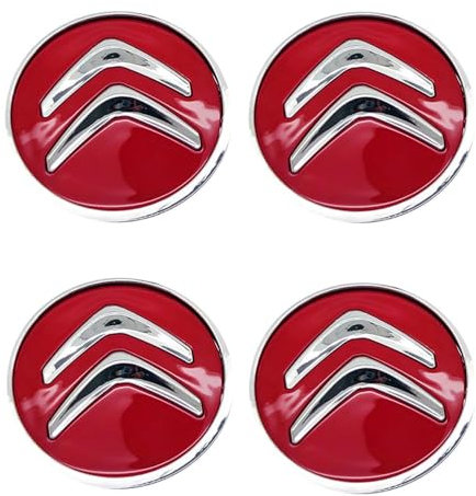Leenax Enterprises 4 Pièces Auto ABS Cache moyeux, pour Citroen Picasso Aircross Grand C5 Wagon (60MM) Capuchons Centre Roue Anti-poussière Étanches Antirouille Décoration Accessoires