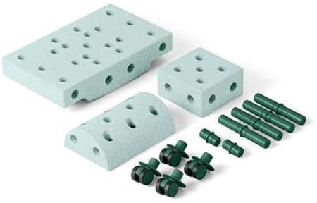 Spielzeug der Marke Modu. Modell 14 tlg. Baukasten Starter-Set Modu Playsystem Curiosity von 0-6 Jahren - Ocean Mint/Forest Green
