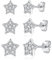 Josfeva Small Stud Earrings, 3 Pairs 925 Sterling Silver Star Studs Halo Earrings Set with Zirconia, Simple Tiny Sleeper Cartilage Earrings, White Gold Plated 4/5/6mm Gift for Her Girls Wife Women