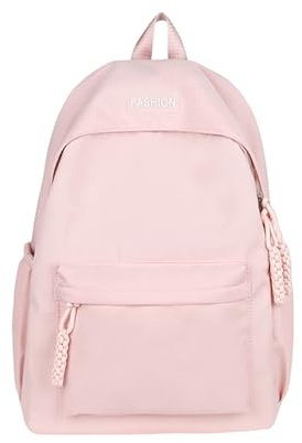 Sacs à dos pour Enfants Garçons et Filles Sac à dos Imperméable Sac à dos D'école de Couleur Unie Sac à dos Décontracté pour L'école et les Voyages Sac à Dos léger pour Garçons et Filles (rose)