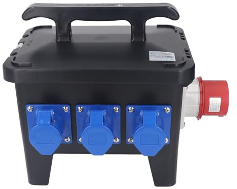 Kadimendium Compact Distribution Box with Carrying Handle Design Plated Contacts Suitable for Construction Sites