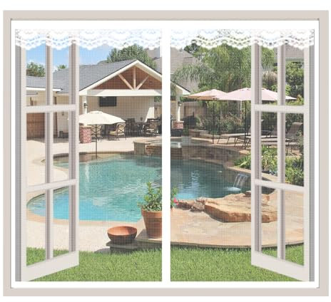 LXHFSH Zanzariera Magnetica Finestra 140x120cm Anti Zanzare Autoadesivo Rete Tenda, Anti Zanzare Insetti a Rete Zanzariera Porta, Chiusura Automatica, per Tutte Le Taglie Finestra o Finestre