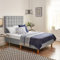 Home Treats Divan Bed With Headboard | King Size Divan Base With Cover Fabric Bed Frame 5FT With Legs (No Mattress, King (U.K. Standard))