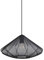 EGLO Hängelampe Dolwen, Pendelleuchte über Esstisch, Esszimmerlampe Japanisch, Stoff Lampenschirm und Metall in Schwarz, E27 Fassung, Ø 42,5 cm
