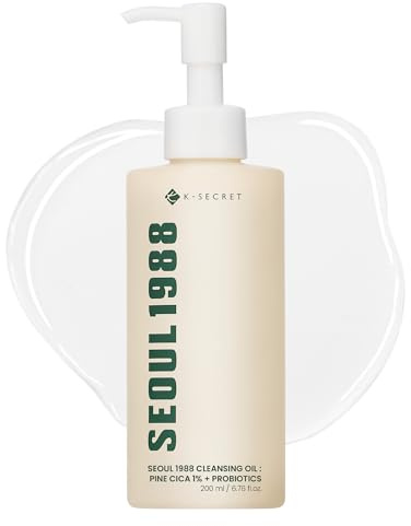K-SECRET SEOUL 1988 Cica Cleansing Oil – Deep Pore Cleansing & Gentle Exfoliation | Daily Oil Cleanser for Sensitive Skin | Korean Skincare, 200ml / 6.76 fl oz