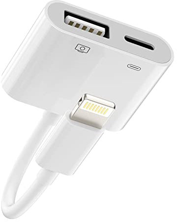 Adaptador Lightning USB Cable OTG 3.0 Carga (2 en 1) para Apple iPhone 14 13 12Pro para iPad de memoria cámara lector tarjetas Jack Adapter teclado teléfono transferencia cámara memoria IP