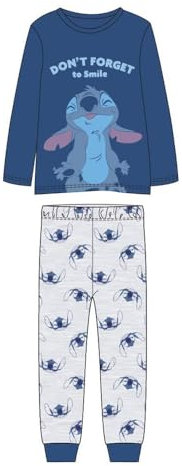 CERDÁ LIFE'S LITTLE MOMENTS | Pijama Largo Single Jersey Stitch Diseño Exclusivo, Cómodo y Suave - Pijama Stitch Conjunto de Dormir Ideal para Fanáticos