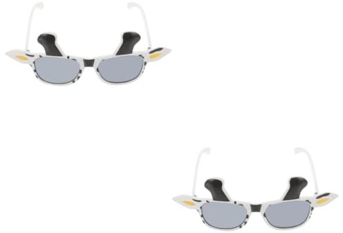 LIFKOME 2st Kuhbrille Kostüm-sonnenbrille Geburtstag Sonnenbrille Kreative Brille Tierische Maske Kuh Cosplay Prop Sonnenbrille Mit Animal-print Brille Mit Schweinenase Partybrillen Stk