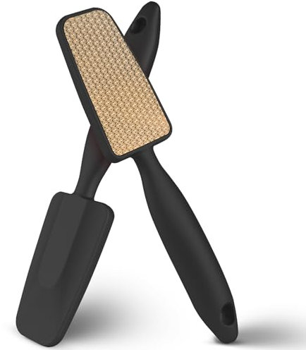 LOPHE Nano Glass Foot File, Callus Remover for Feet with Handle, Highly Effective Hard Skin Remover Foot Scrubber, Durable Foot Scraper Wake Up Soft Smooth Feet (Black)
