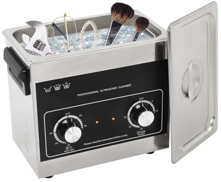 3.2L Ultrasonic Cleaner, 120W Professional Stainless Steel Ultrasonic Cleaning Machine Ultra Sonic Bath Cleaning Machine, Ultrasonic Cleaning Machine with Cleaning Basket