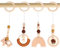 GOMETY 4 Stück Spielbogen Baby Spielzeug ab 0 Monate Spielbögen Baby Gym Anhänger Holz Spielebogen Babies Toys für Mädchen Jungen Babyspielzeug für Babyschale Kinderwagen Autositz Spielzeug (Braun)
