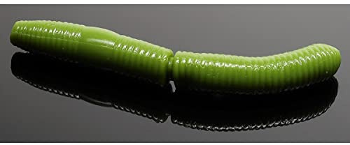 Libra Lures Fatty D'Worm Knoblauch Forellen Köder Tauwurm Imitation Zander Huchen Süßwasser Schwimmend 6,5cm 10 Stück Raubfisch