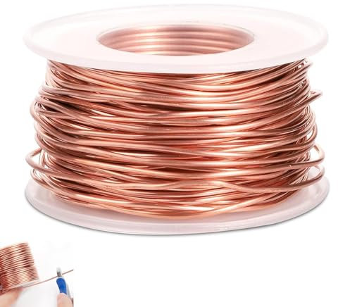 Gardening Kupferdraht, 1.3mm x 20m Reiner Kupferdraht, Basteldraht für Garten, Pflanzen und Gemüseanbau