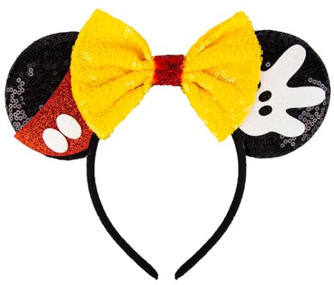 Mouse Ears Bow Headband Glitter Party Decoration, Child Girls Women Princess Party Decoration Cosplay Costumes